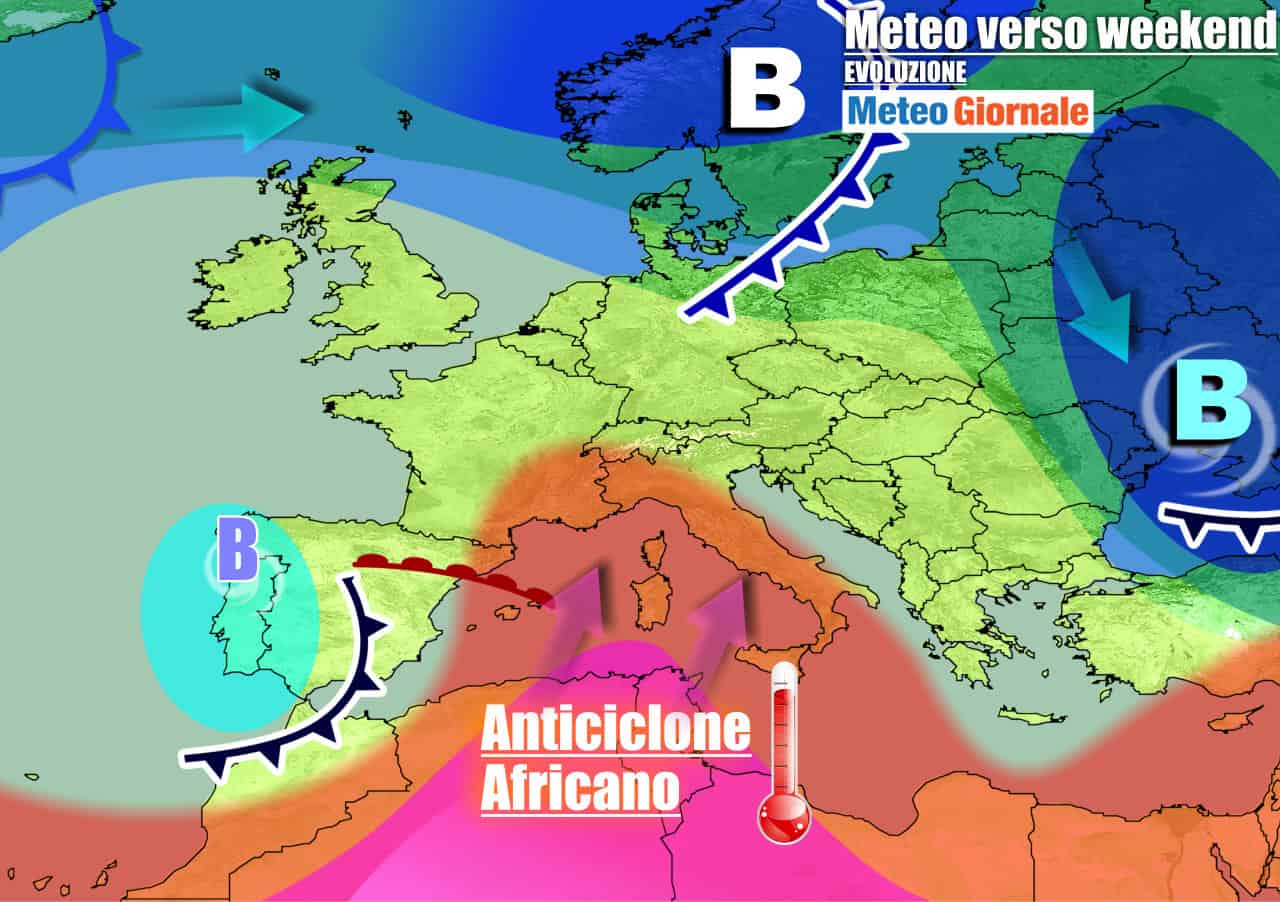 L'anticiclone africano abbraccerร l'Italia