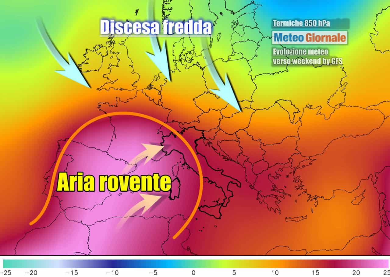 Caldo insisterà sino al weekend, poi radicale cambiamento
