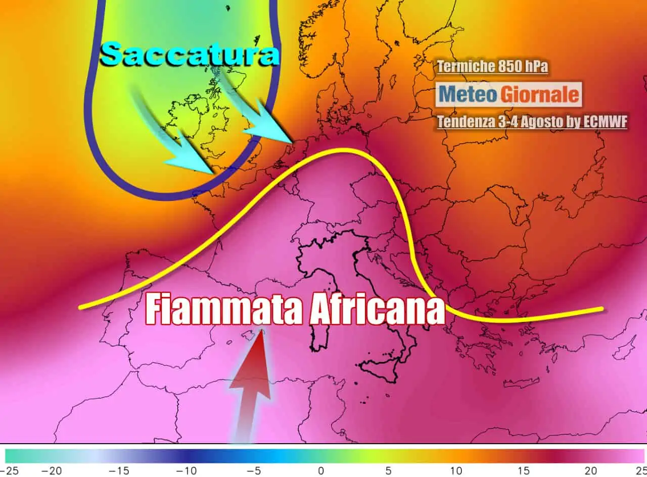 Anticiclone africano di nuovo in grande spolvero